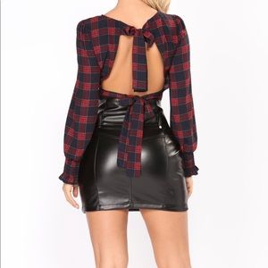 Plaid crop top